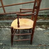 Fauteuil bonne femme paillé
