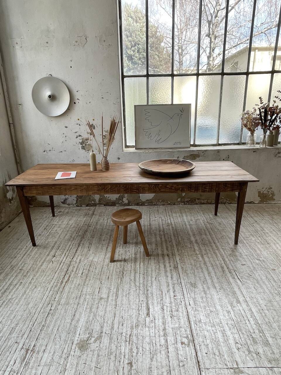 XL round wooden Tuareg dish