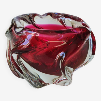 Cendrier en verre d Art soufflé, Murano, années 60