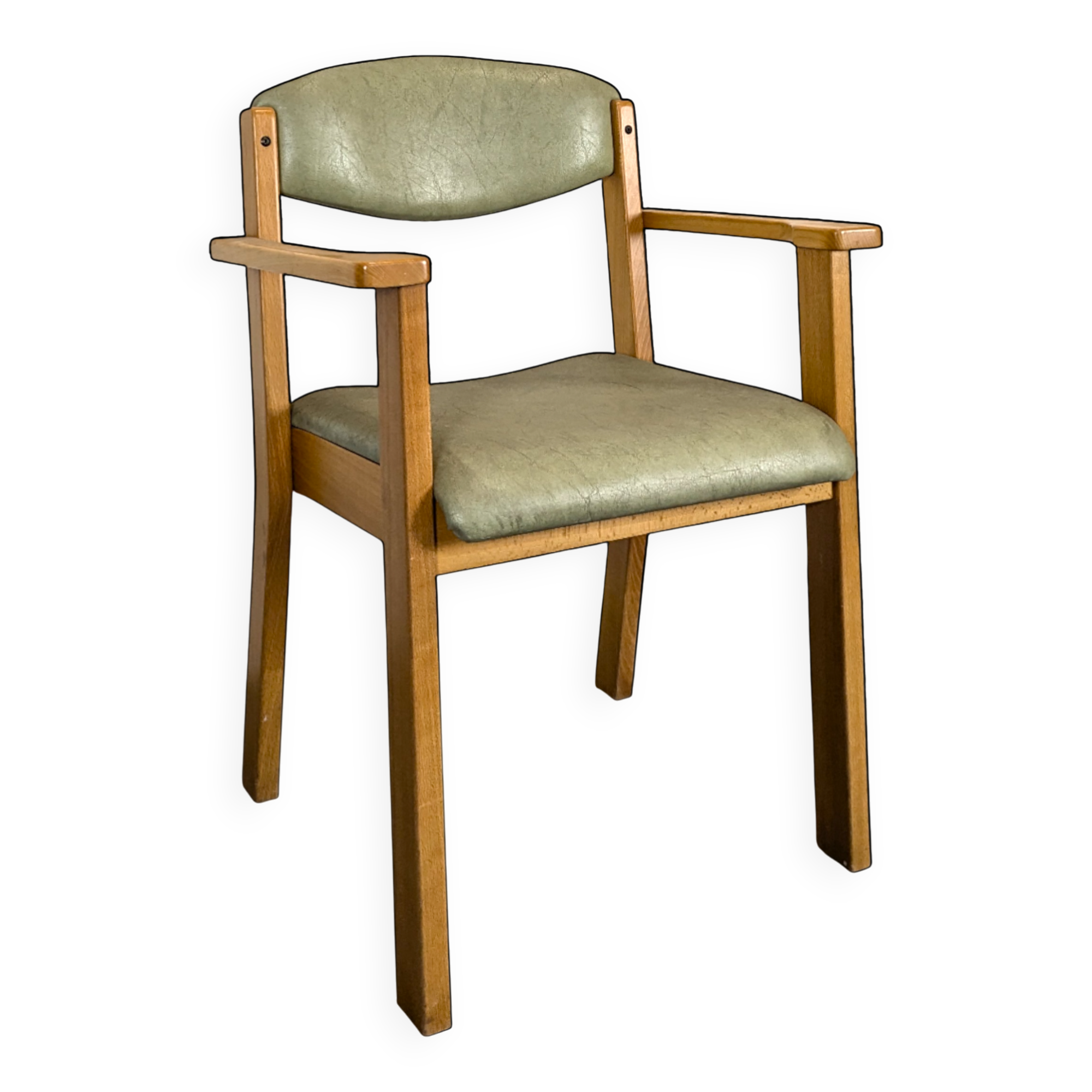 Vintage beech armchair