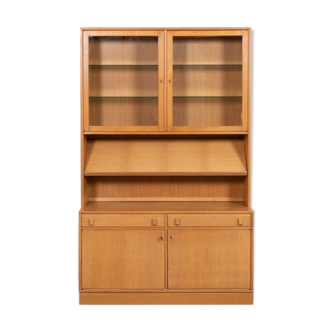 Swedish vintage bookcase cabinet in two parts by Erik Worts, 1970