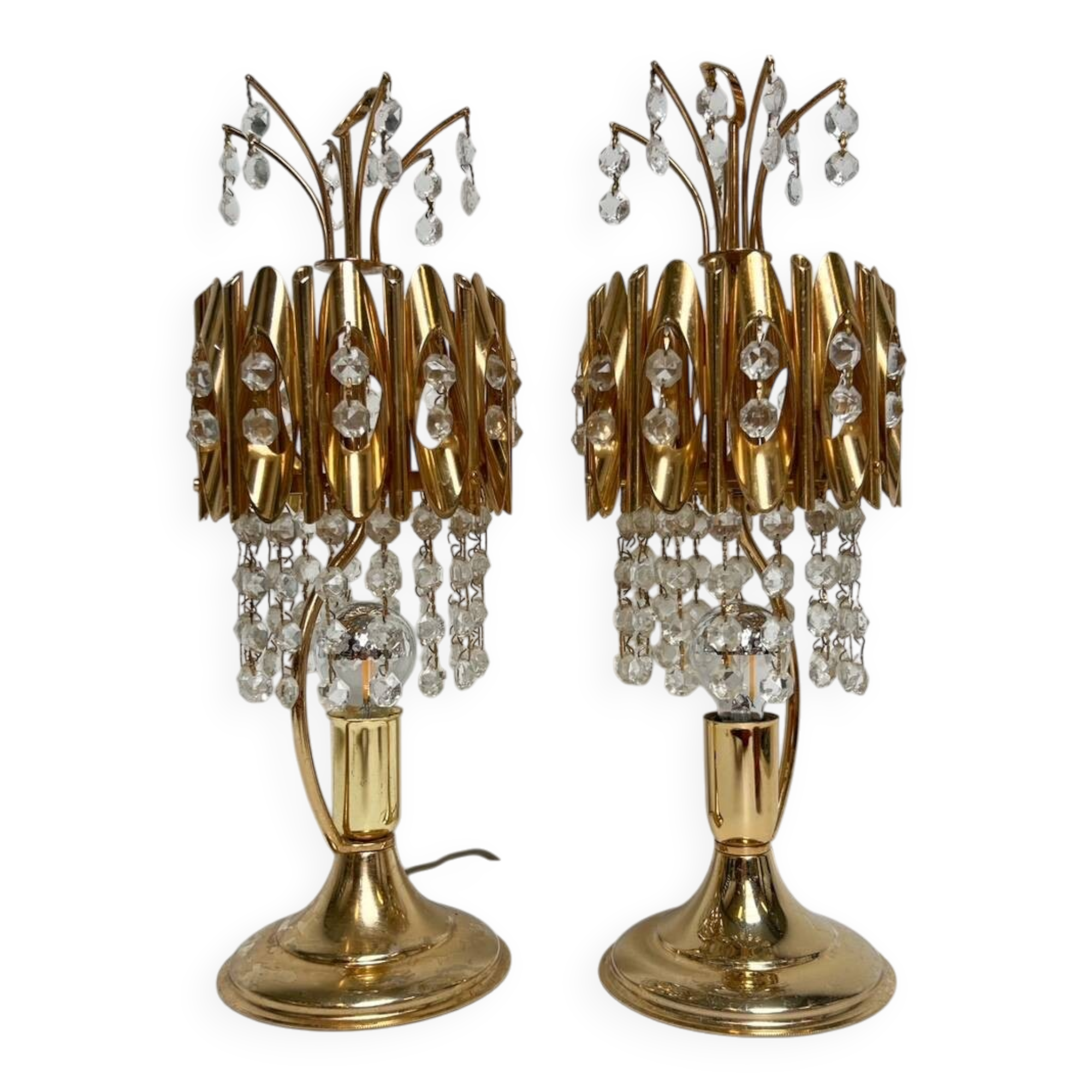 Set of crystal table lamps from Spain, 1970’s (2)