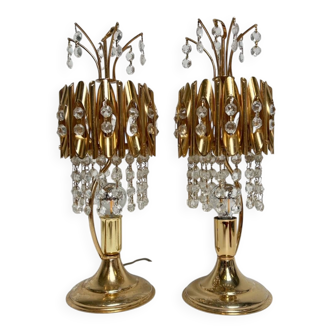 Set of crystal table lamps from Spain, 1970’s (2)