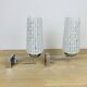 Pair of chrome metal wall lights and opaline tulips from the 70s