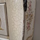 Louis XV style chest of drawers painted with flowers, Italian manufacture