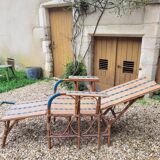 Rattan armchair / chaise longue