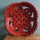 Fruit bowl, woven ceramic basket, Vallauris