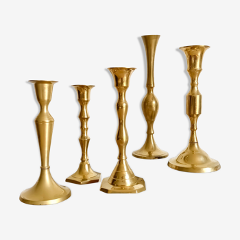 Golden copper chandeliers