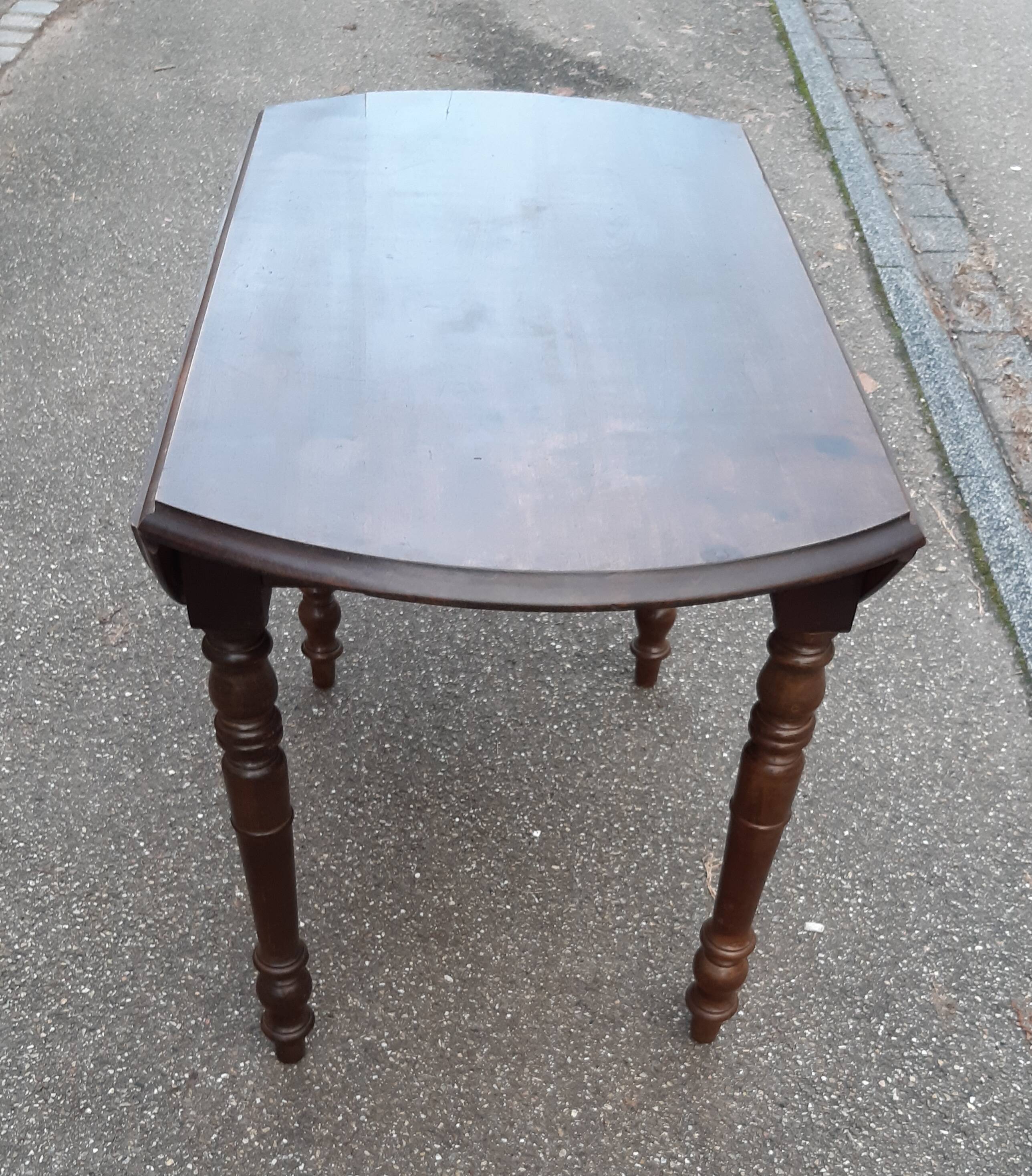 Table with fruit wood flaps, early 20th century