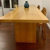 Grande table à manger en chêne brut technicraft