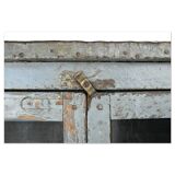 Glazed sideboard in patinated solid wood