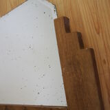 Old mirror beveled wooden box carved art deco