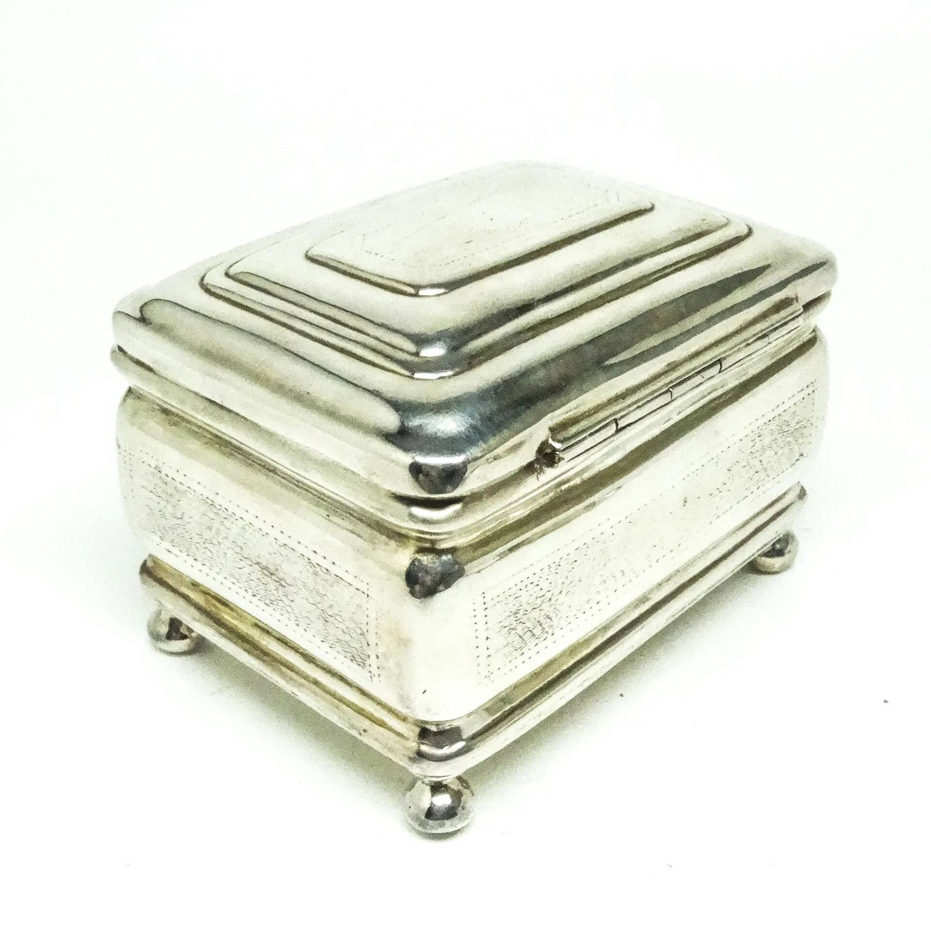 Sugar bowl Eclecticism, silver-plated brass, Poland, 19th century