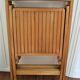Pair of folding chairs solid wood vintage slats