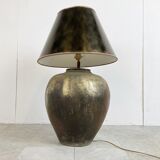 Oversized stoneware table lamp, 1980s