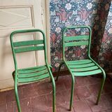 2 Tolix chairs in patinated metal