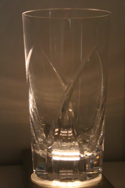 Suite de 3 verres à orangeade en cristal taillé Sevres