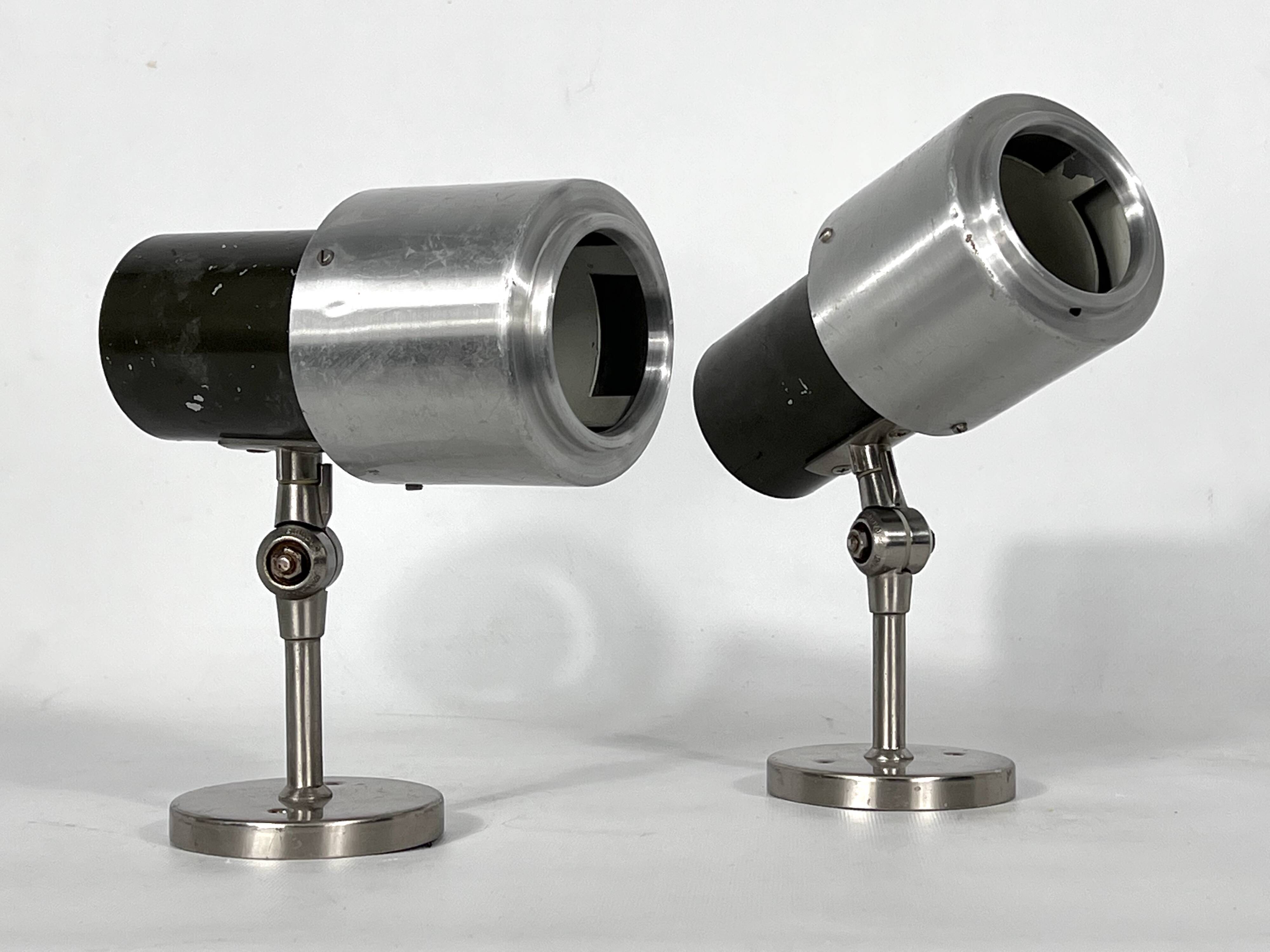 Pair of Stilnovo adjustable sconces or spotlights, Italy 1950