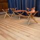 Safari stools & table set, 1970s, set of 5