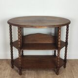 Pedestal table, oak side table