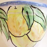 Ceramic pot cover with fruit