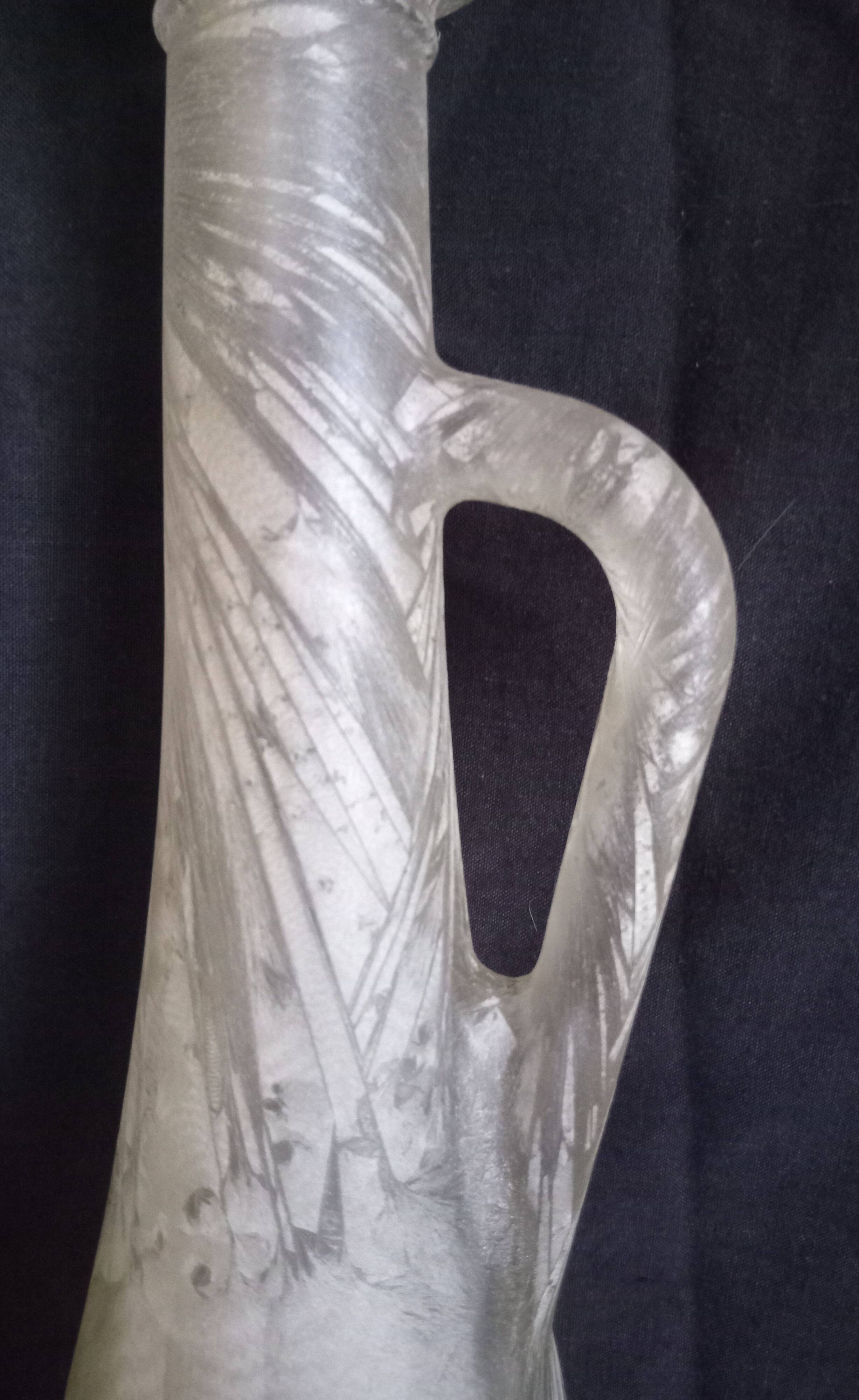 Kevin Stal (Son of Eric Saint Val) - Frosted glass bottle vase, h-48 cm.