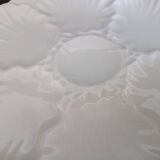 Set of 6 Bareuther Bavaria white porcelain oyster plates