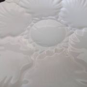 Set of 6 Bareuther Bavaria white porcelain oyster plates