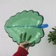 Large glass leaf dish