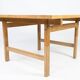 Coffee table in oak designed by Hans J. Werner and manufactured by PP Furniture.