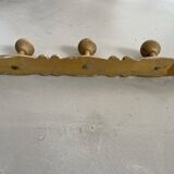 Antique wooden wall coat rack