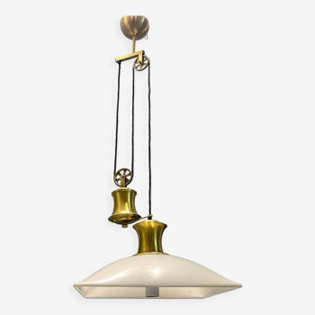 Italian brass light pendant, 1980s