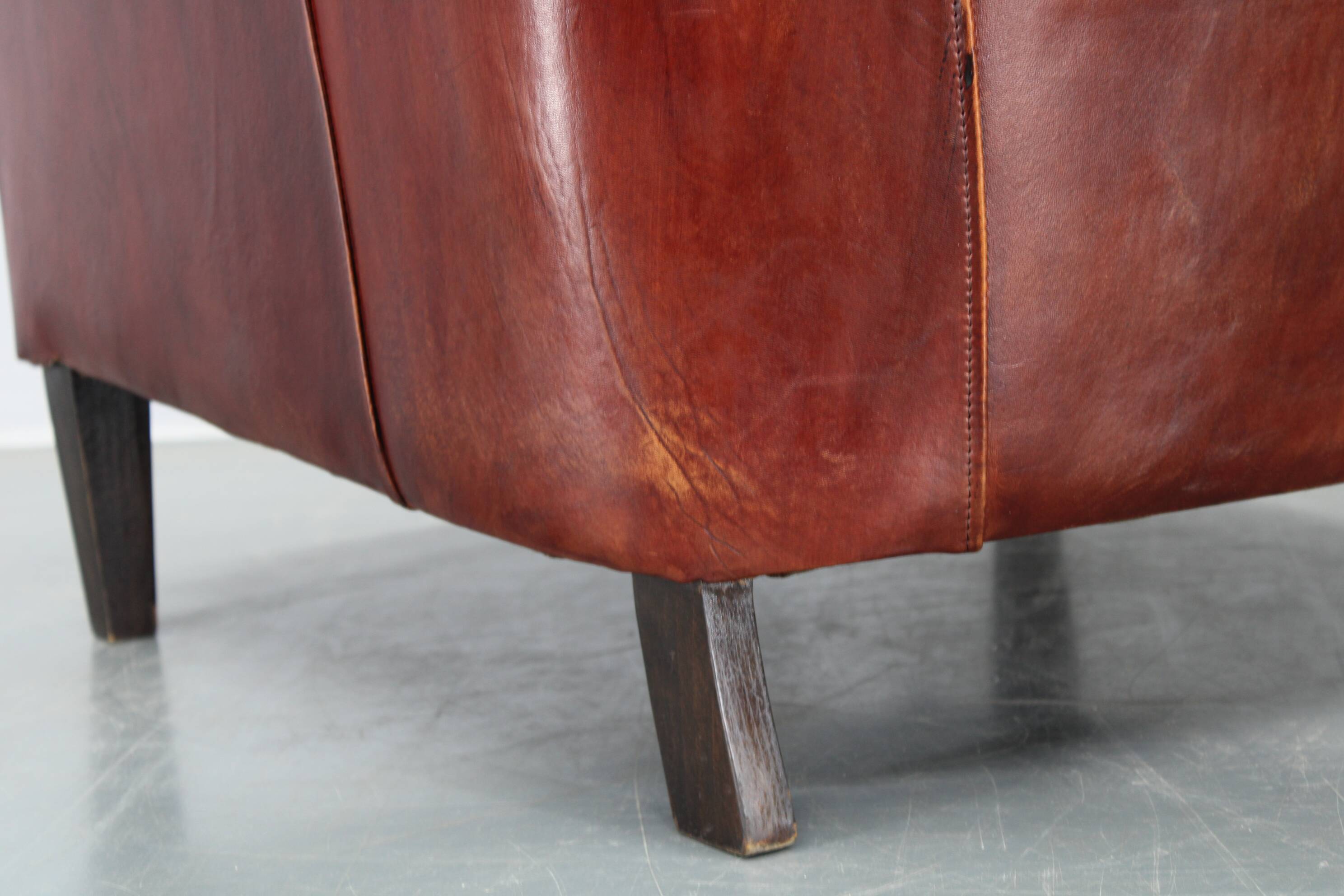 Fauteuil en cuir vintage, Tchécoslovaquie