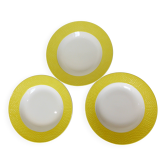 3 soup plates from Digoin Sarreguemines 220630
