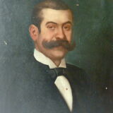 Portrait of a man era 1900 signed