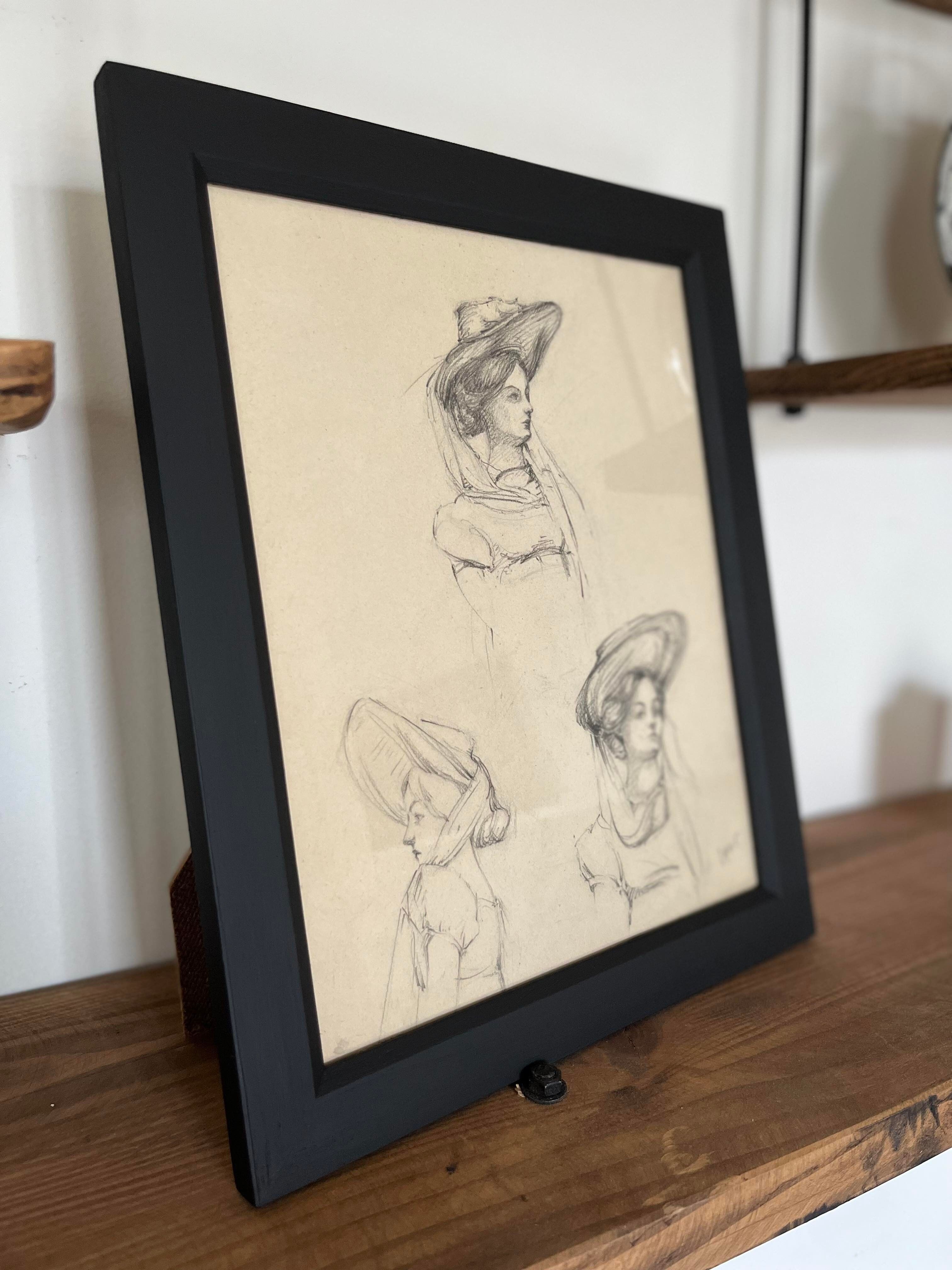 Drawing 1905 "A young Parisian milliner"