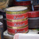 Set of eighty-two metal food boxes 1940'