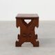 Belgian Arts & Crafts or Jugendstil Oak Stool, circa 1890