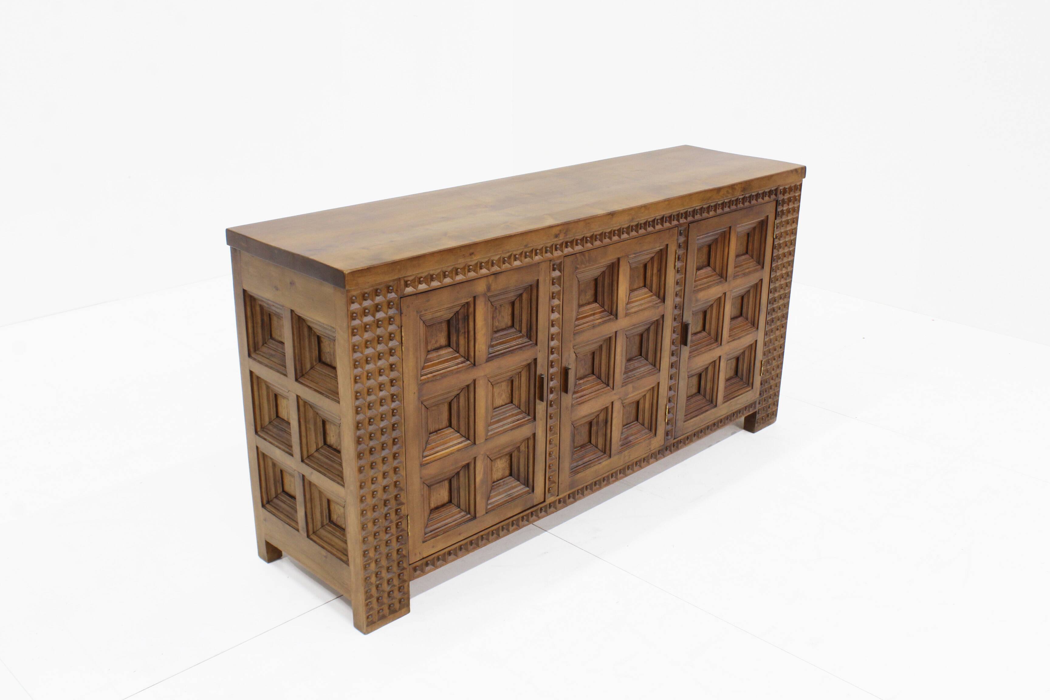 Spanish Brutalist Sideboard solid wood