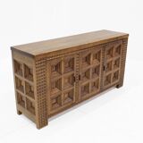 Spanish Brutalist Sideboard solid wood