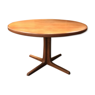 Danish double extending pedestal table by Rosengaarden