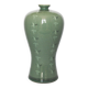 Korean vase in crackled celadon with a pattern of ducks and clouds.