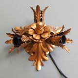 Wall lamp/ceiling lamp in gilded metal, Banci Firenze, 70s