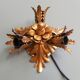 Wall lamp/ceiling lamp in gilded metal, Banci Firenze, 70s