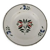 Assiette ancienne en céramique de fabrication française début XXe siècle