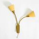 Mid Century unused brass wall lamp with double shade by Cosack Leuchten