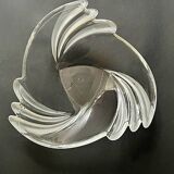 Large Art Deco crystal glass basket or catchall