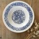 Hollow plates blue flowers