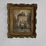 19th-century oil painting – City gate of Harderwijk, The Netherlands