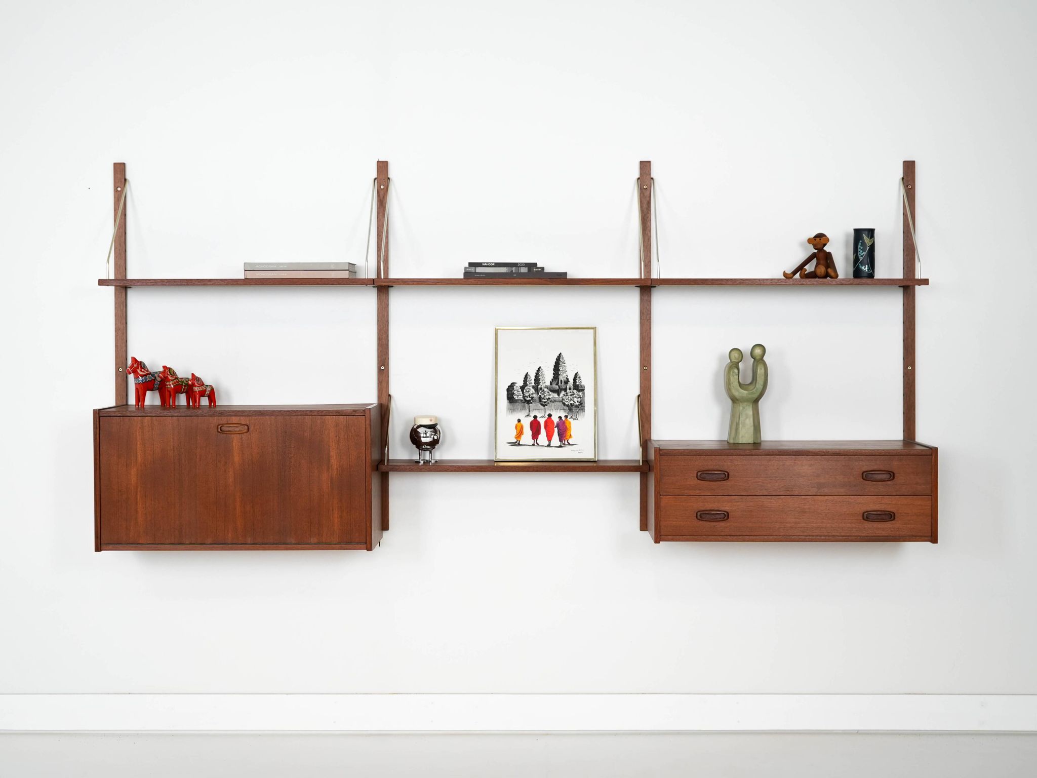 Teak shelving unit, Danish design, 1960s, manufactured in Denmark